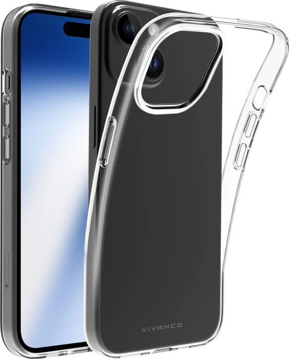 Vivanco Super Slim Cover für Apple iPhone 15 transparent