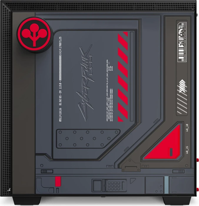 NZXT H710i Cyberpunk Limited Edition, schwarz/rot, Glasfenster