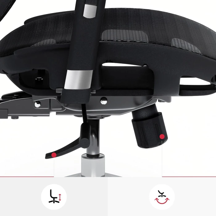 Diablo Chairs V-Basic Ergonomischer Bürostuhl, schwarz/schwarz