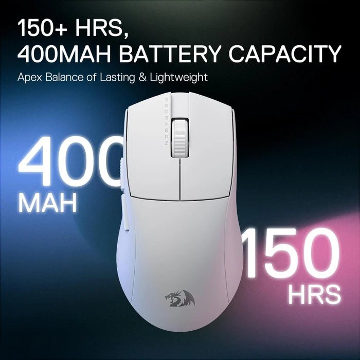 Redragon M916 K1NG Pro 4K Wireless Gaming Mouse weiß, USB/Bluetooth