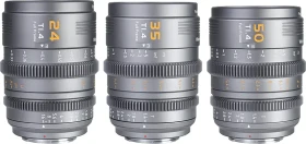 Sirui Vision Prime 1 24/35/50mm T1.4 Full-Frame Cine Set für E-, L-, RF- und Z-Mounts grau