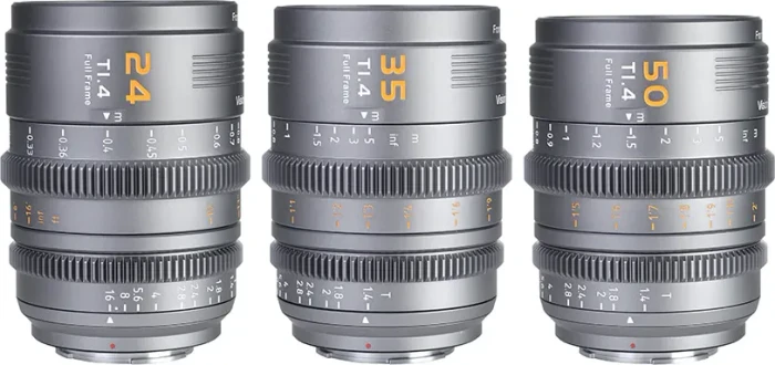Sirui Vision Prime 1 24/35/50mm T1.4 Full-Frame Cine Set für E-, L-, RF- und Z-Mounts grau