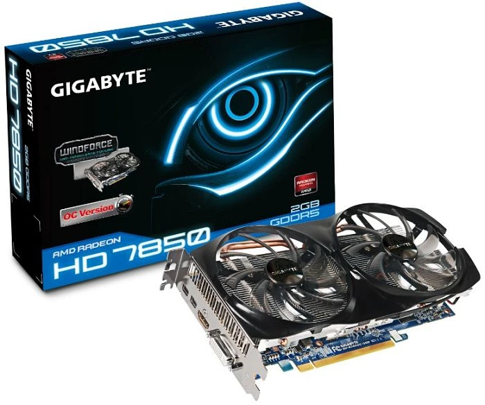 GIGABYTE Radeon HD 7850 Windforce 2X OC, 2GB GDDR5, DVI, HDMI, 2x mDP