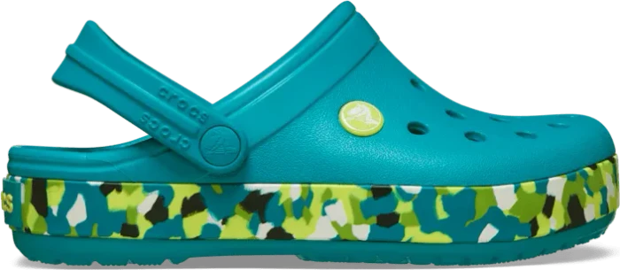 Crocs Crocband Glow Confetti Band Clog turbo teal/multi (Junior)
