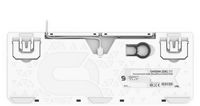 Endorfy SilentiumPC SPC Gear GK630K, PBT, LEDs RGB, Onyx White Tournament, Kailh BROWN, USB, DE