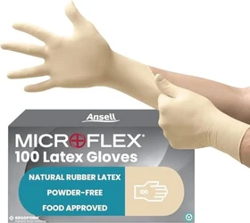 Ansell Microflex 63-864 Latex puderfrei Einweghandschuhe M, 100 Stück