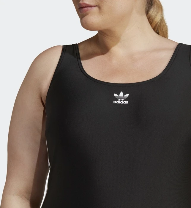 adidas Adicolor 3-Streifen Badeanzug schwarz/weiß (Damen)