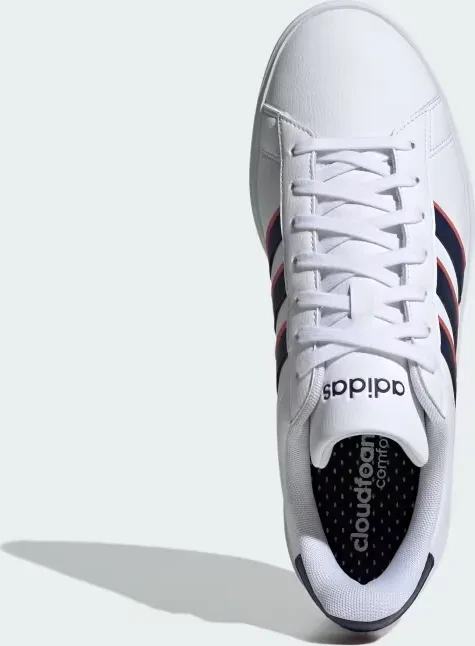 adidas Grand Court 2.0 cloud white/dark blue/preloved scarlet