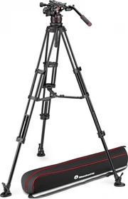 Manfrotto MVK612TWINMA Nitrotech 612 Aluminium Video-Stativ mit Mittelspinne