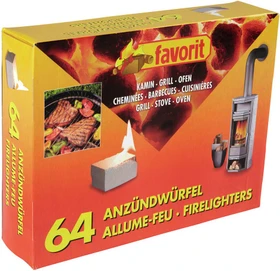 Favorit 1249 Grill-/Kaminanzünder-Würfel, 64 Stück