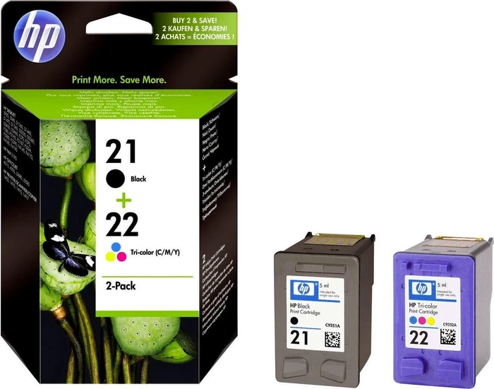 HP Druckkopf mit Tinte 21+22 schwarz/dreifarbig