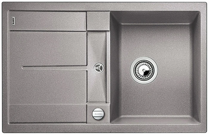 Blanco Metra 45 S Becken reversibel mit Ablauffernbedienung alumetallic