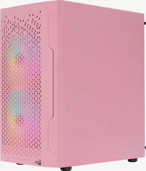 AeroCool Trinity Mini Pink, rosa, Lüfter LED RGB, Glasfenster