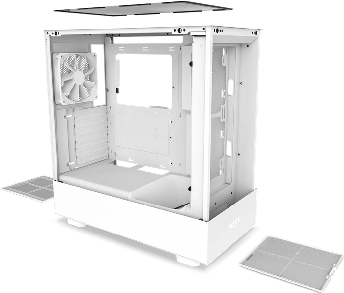 NZXT H5 Flow, weiß, Glasfenster