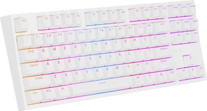 Genesis Thor 404 TKL, weiß, LEDs RGB, hot-swap, Gateron Pro YELLOW, USB, US