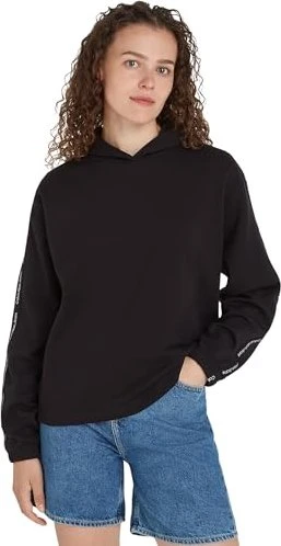 Calvin Klein Logo Tape Hoodie schwarz (Damen)