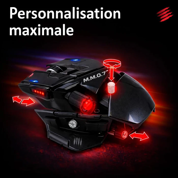 MadCatz M.M.O 7+ Wireless Gaming Mouse schwarz, USB