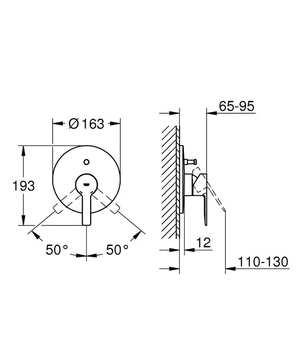 Grohe Lineare Einhand-Wannenarmatur chrom