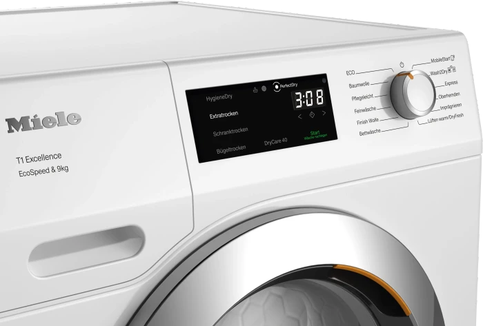 Miele T1 Excellence TEH795WP EcoSpeed & 9kg Wärmepumpentrockner lotosweiß