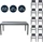 Home Deluxe Sol Madera Gartenmöbel-Set anthrazit, 11-tlg. (48120)