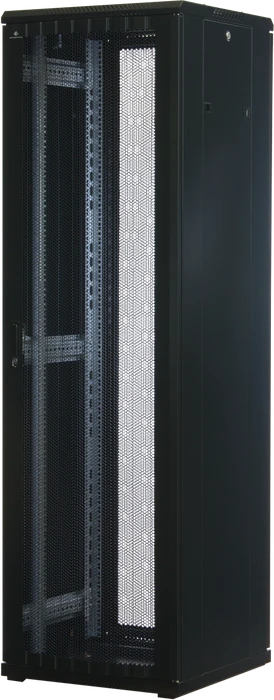 Rockstable 19" Serverschrank 42HE, Gitternetztür, IP2X, schwarz, 600mm tief