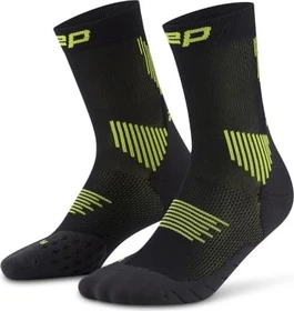 CEP Core Run Mid Laufsocken black/lime
