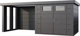 Telluria Classico 2724 Gerätehaus inkl. Anbau 2.84m links anthrazit