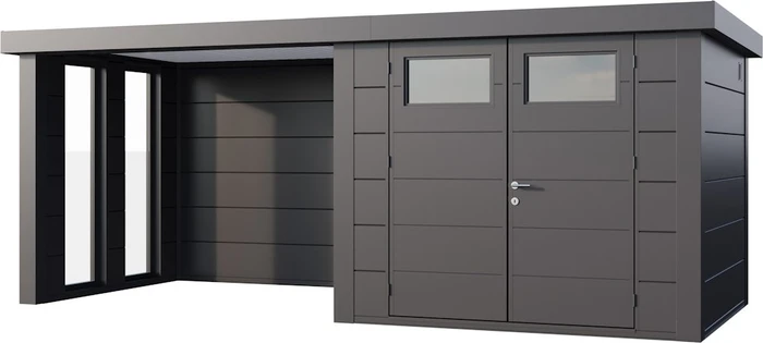 Telluria Classico 2724 Gerätehaus inkl. Anbau 2.84m links anthrazit
