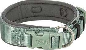 Trixie Premium Halsband, extra breit, M-L, Salbei/Grafit