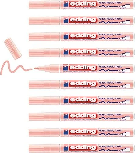 edding 751 Glanzlackmarker pastellrosa, 10er-Pack