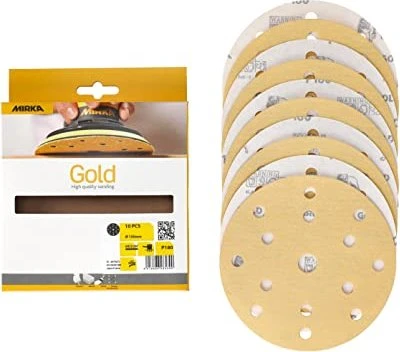 Mirka Gold Grip 15H Schleifblatt K180, 150mm, 10 Stück