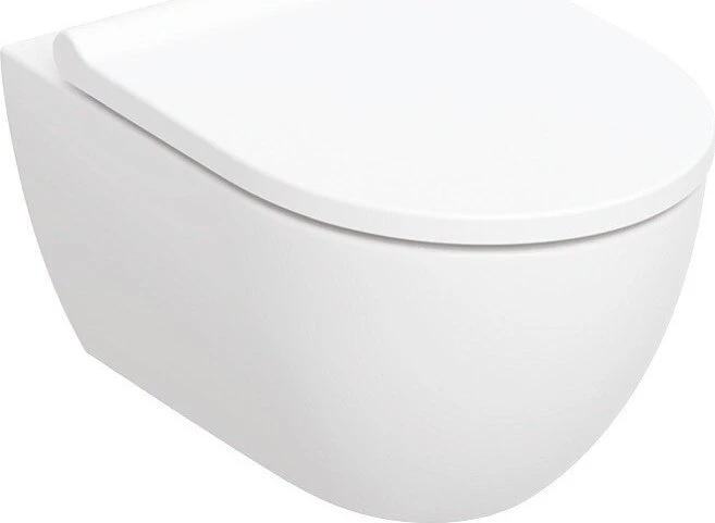 Geberit Acanto Set Wand-WC Tiefspüler, geschlossene Form, TurboFlush, mit WC-Sitz, weiß