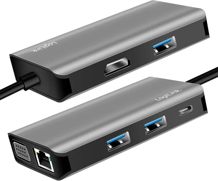 LogiLink USB 3.2 Gen 1 Dockingstation 7-in-1 Port, USB-C 3.0 [Stecker]