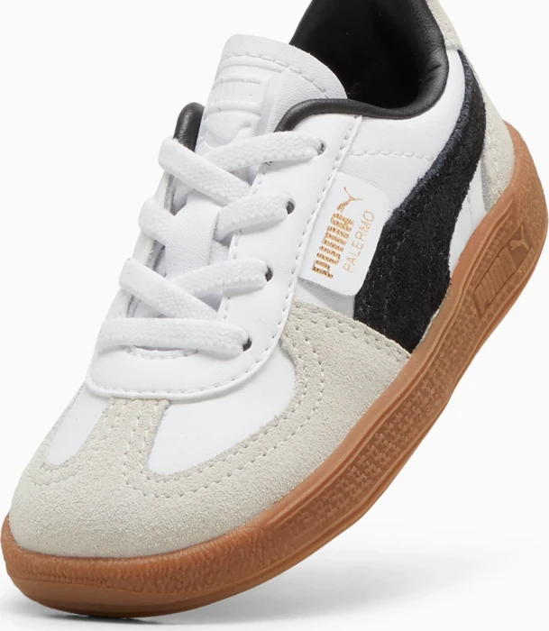 Puma Palermo Leather puma white/vapor gray/gum (Junior)