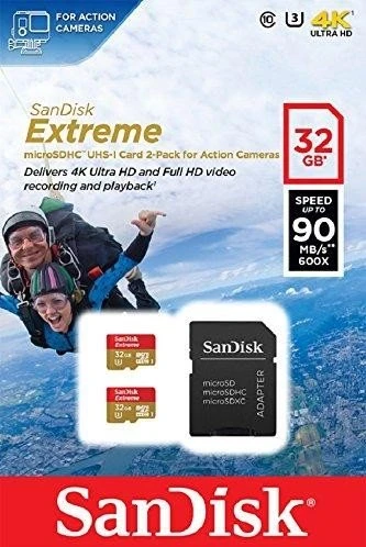 SanDisk Extreme R90/W40 32GB Kit, UHS-I U3, Class 10, 2er-Pack