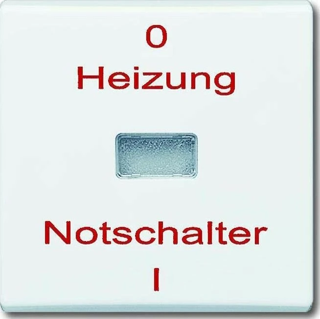 Busch-Jaeger Allwetter 44 Wippe mit Aufdruck "Heizung", weiß