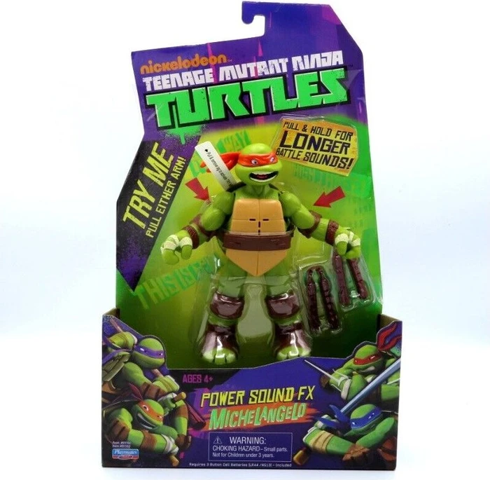 Nickelodeon Teenage Mutant Ninja Turtles - Figur - Michelangelo Power Sound FX 14cm