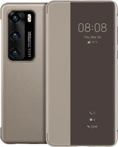 Huawei Smart View Flip Cover für P40 khaki