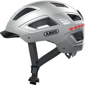 ABUS Hyban 2.0 LED Helm signal silver shiny