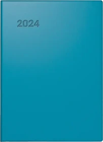 Brunnen Taschenkalender Modell 731 Wochenkalender 2024, 100x140mm, Kunststoff-Cover, petrol, 72 Blatt