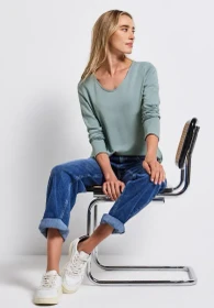 Street One Unifarbe Sweatshirt arona blue (Damen)