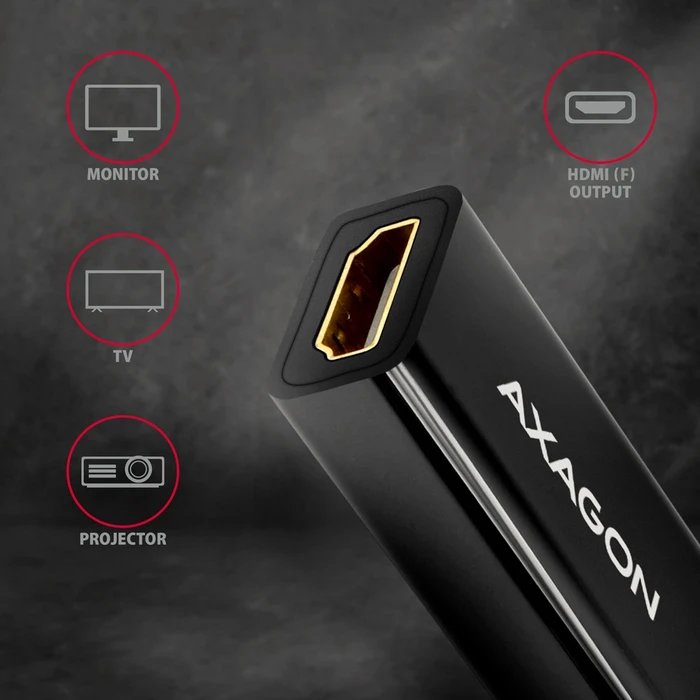 Axagon DisplayPort 1.2/HDMI 1.4b Adapterkabel schwarz, 0.15m