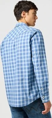 Wrangler Regular Western Hemd langarm blau (Herren)