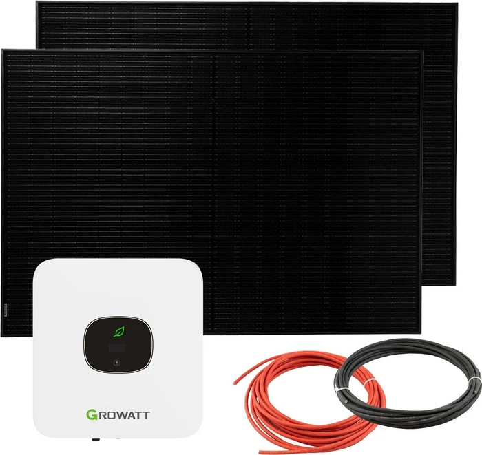 SolarSpeicher24 Growatt MIC 800TL-X + Sunpro Power SP400-108M10 Full Black, 800W, 820Wp