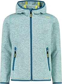 CMP Knit-Tech Meliert Fleece Jacke acqua/lake/lemonade (Junior)