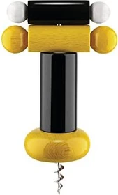 Alessi ES17 Korkenzieher schwarz/gelb/weiß