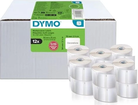 Dymo Mehrzweck-Etiketten LabelWriter, 54x70mm, weiß, 12er-Pack (3840 Etiketten)