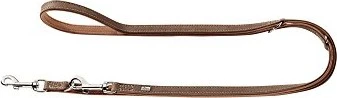 Hunter Porto Verstellbare Hundeführleine, Leder, nachhaltig, 2.0x200cm, tabak/cognac
