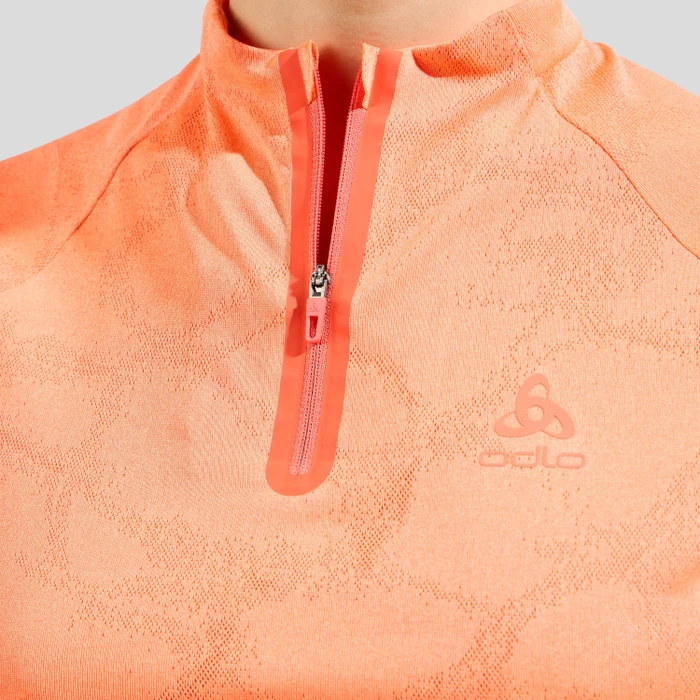 Odlo Ascent Chill-Tec Poloshirt kurzarm living coral melange (Damen)