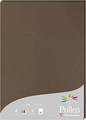 Clairefontaine Pollen Universalpapier maroni, A4, 210g/m², 25 Blatt